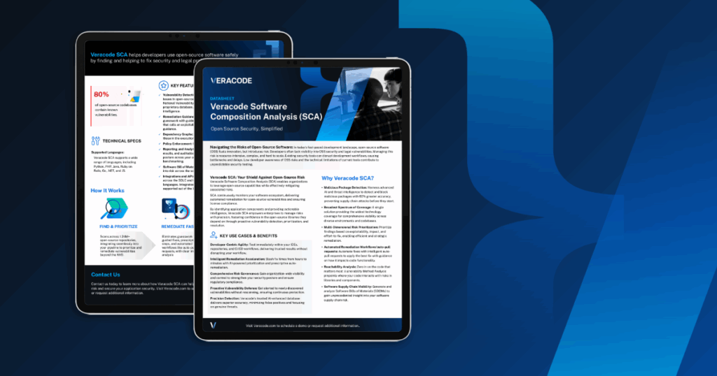 Veracode Datasheet | Veracode Software Composition Analysis