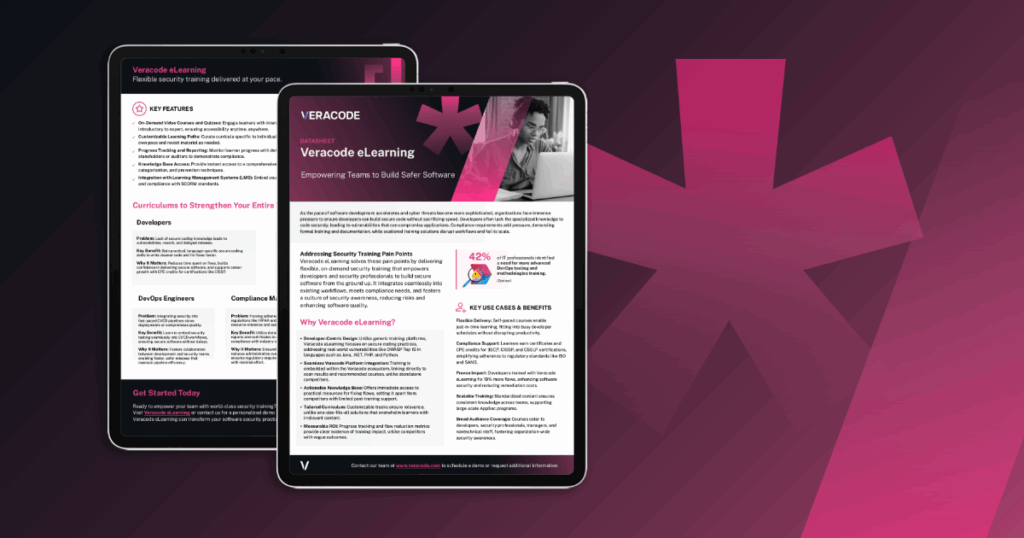 Veracode Datasheet | Veracode eLearning