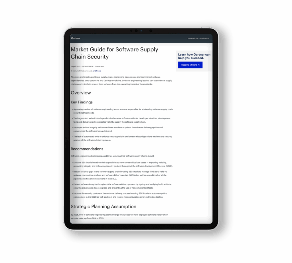2025 Gartner Market Guide for Software Supply Chain Security Thumbnail